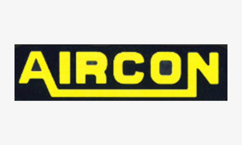Aircon logo highlighting a trusted manufacturing partner providing reliable commercial indoor air quality filtration.